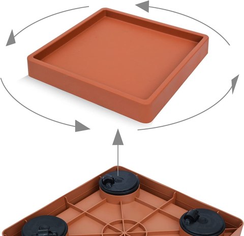 Platforma jezdna pod doniczki TERAKOTA 45 x 45 cm z rantem Platforma jezdna pod doniczki TERAKOTA 45 x 45 cm z rantem
