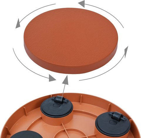 Platforma jezdna pod doniczki okrągła 40 cm płaska Platforma jezdna pod doniczki okrągła 40 cm płaska