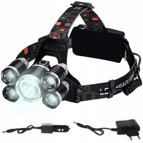 Latarka czołowa 5 x LED T6 CREE Latarka czołowa 5 x LED T6 CREE
