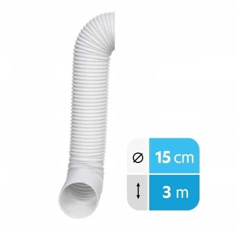 Rura do klimatyzatora przenośnego (fi15cm) - 3m Rura do klimatyzatora przenośnego (fi15cm) - 3m