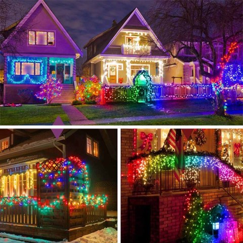 Lampki choinkowe świąteczne 500 LED Wielokolorowe Lampki choinkowe świąteczne 500 LED Wielokolorowe