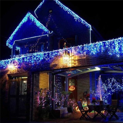 Sople lampki 100LED kurtyny świetlne Niebieski Sople lampki 100LED kurtyny świetlne Niebieski