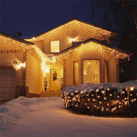 Sople lampki 200LED kurtyny świetlne Biały Ciepły Sople lampki 200LED kurtyny świetlne Biały Ciepły