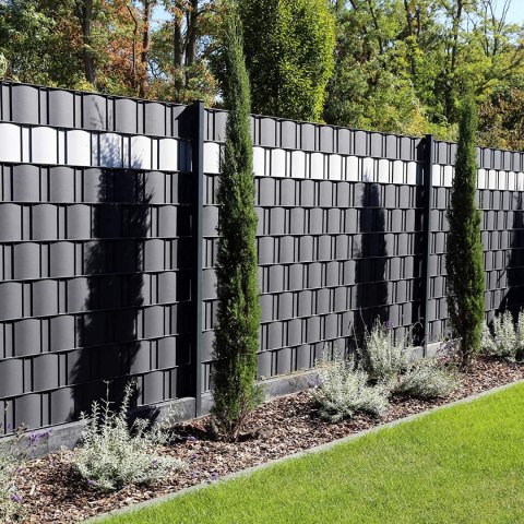 Taśma ogrodzeniowa 19cm x 35m 20 Klipsów Antracyt Taśma ogrodzeniowa 19cm x 35m 20 Klipsów Antracyt