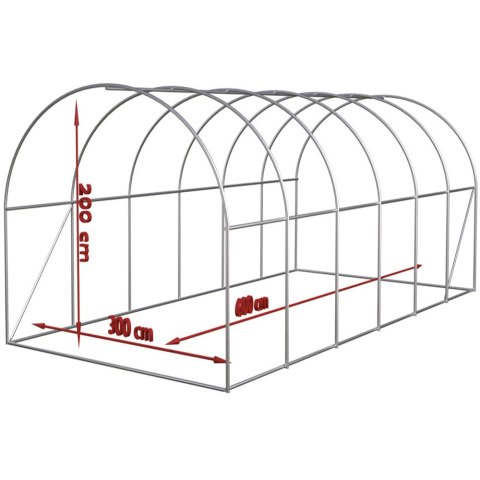 Tunel foliowy ogrodowy szklarnia rozkładany 3x6x2m Tunel foliowy ogrodowy szklarnia rozkładany 3x6x2m