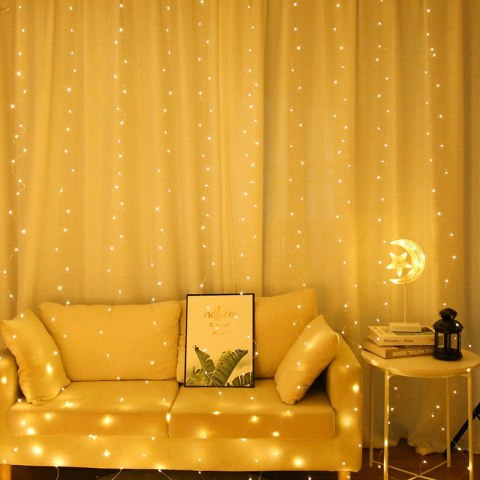 Lampki kurtyna świetlna 300LED Biały Ciepły Lampki kurtyna świetlna 300LED Biały Ciepły
