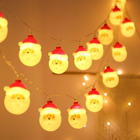 Lampki świąteczne kurtyna Mikołaj 10LED Lampki świąteczne kurtyna Mikołaj 10LED