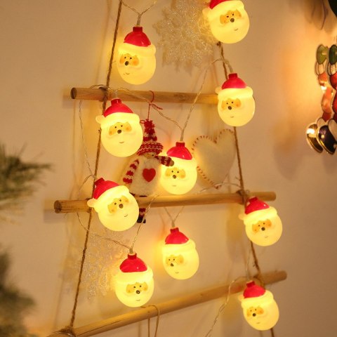 Lampki świąteczne kurtyna Mikołaj 10LED Lampki świąteczne kurtyna Mikołaj 10LED