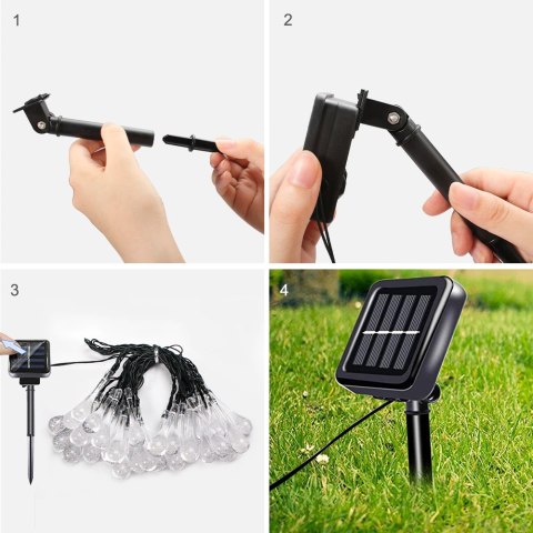 Girlanda solarna ogrodowa, Krople 20 LED Girlanda solarna ogrodowa, Krople 20 LED