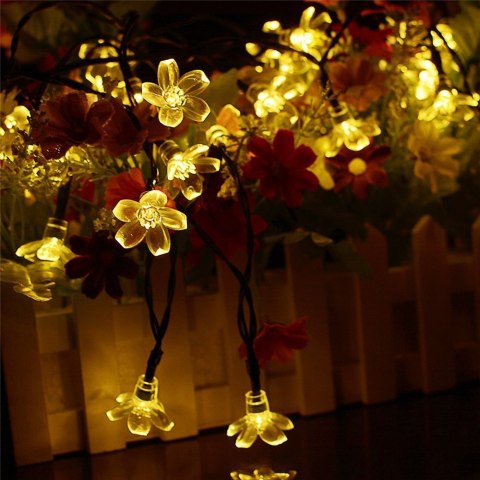 Girlanda solarna ogrodowa, Kwiatki 20 LED Girlanda solarna ogrodowa, Kwiatki 20 LED