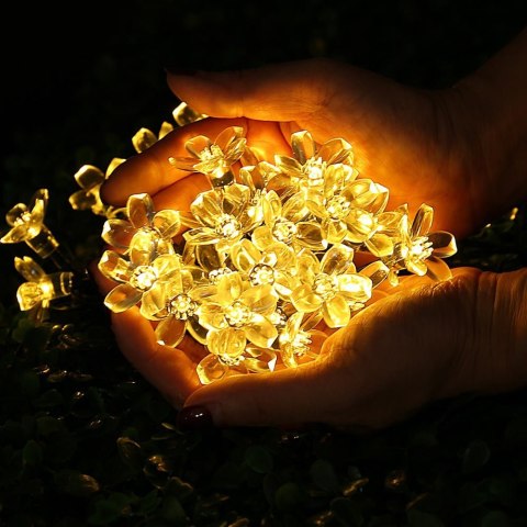 Girlanda solarna ogrodowa, Kwiatki 20 LED Girlanda solarna ogrodowa, Kwiatki 20 LED