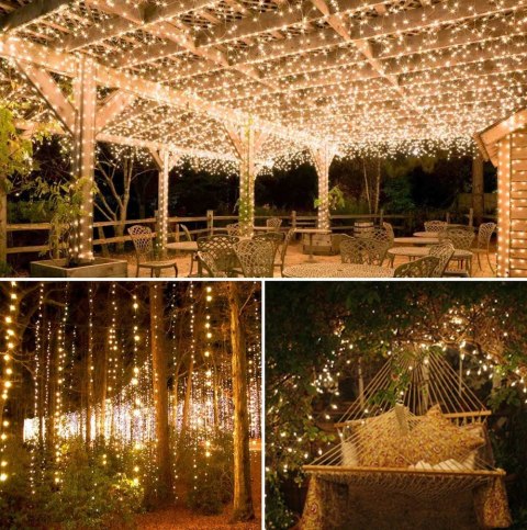 Girlanda solarna ogrodowa lampki, Drucik 100 LED Girlanda solarna ogrodowa lampki, Drucik 100 LED