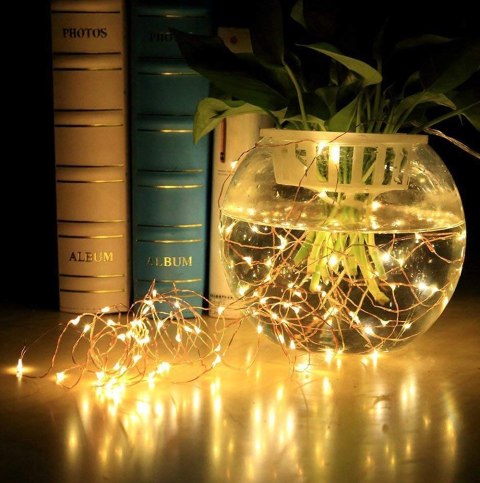 Girlanda solarna ogrodowa lampki, Drucik 100 LED Girlanda solarna ogrodowa lampki, Drucik 100 LED