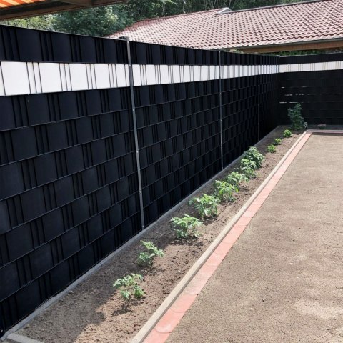 Taśma ogrodzeniowa 19cm x 35m + 20 Klipsów Czarny Taśma ogrodzeniowa 19cm x 35m + 20 Klipsów Czarny