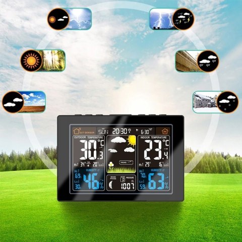 Wielofunkcyjna stacja pogodowa zewnętrzna LCD Wielofunkcyjna stacja pogodowa zewnętrzna LCD