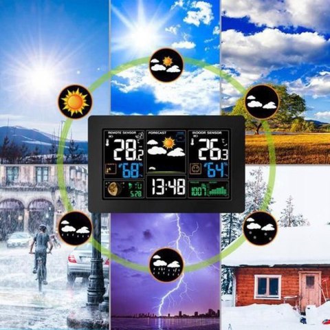 Wielofunkcyjna stacja pogodowa zewnętrzna LCD Wielofunkcyjna stacja pogodowa zewnętrzna LCD